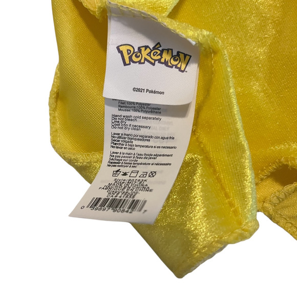 Child's Pikachu Yellow Costume Dress by Pokemon Size 7/8 - Picture 4 of 4